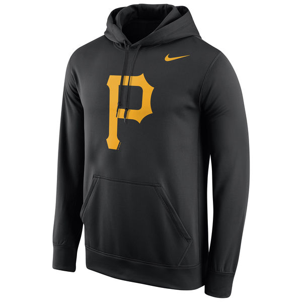 Men Pittsburgh Pirates Nike Logo Performance Pullover Hoodie Black->new york yankees->MLB Jersey